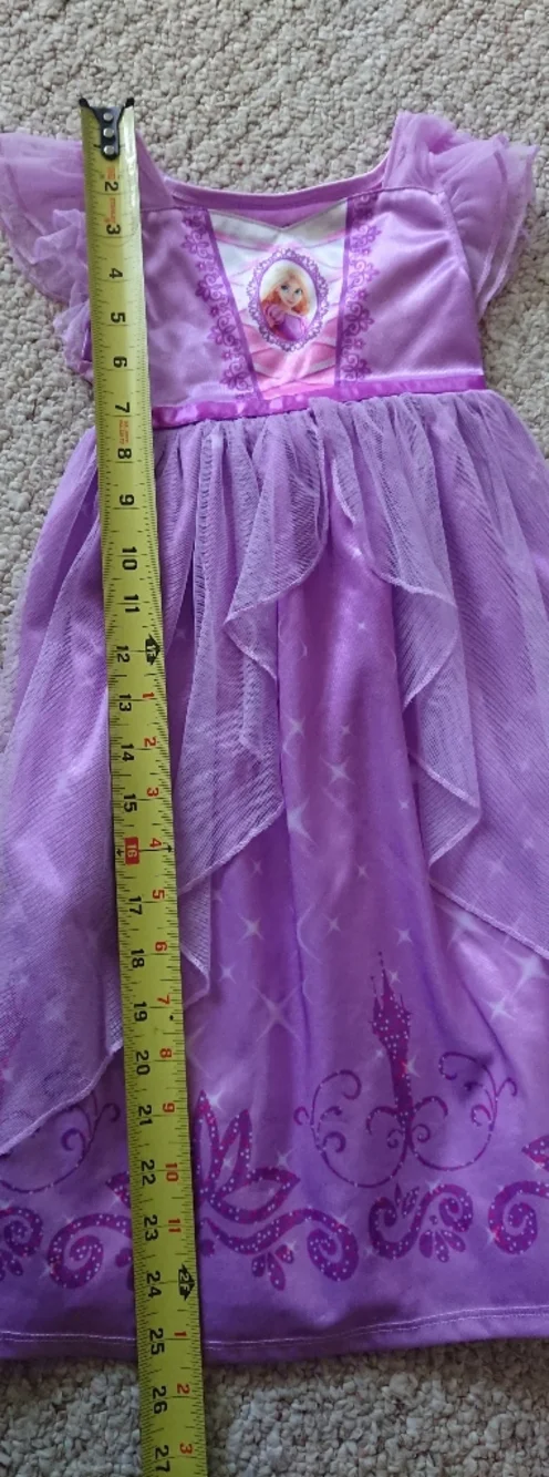 Disney Purple Rapunzel Tulle Princess Nightgown Size 3T - Picture 10 of 10